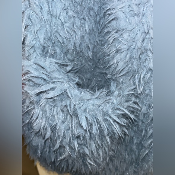 Bb Dakota by Steve Madden Blue Winter Fuzzy Coat - Picture 4 of 5